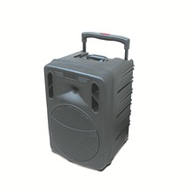 厂家批发品质塑料箱体广场舞10寸圆网手拉式音箱便携音响外壳配件