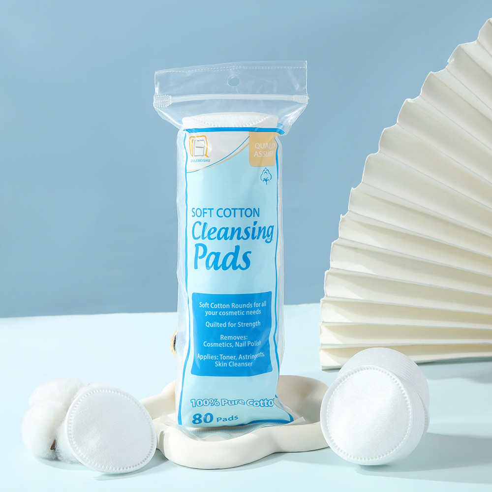 Amazon bolsas de algodón agujero de alfiler salón de belleza limpio doble cara bordado redondo algodón cosmético spa cuidado algodón envoltura