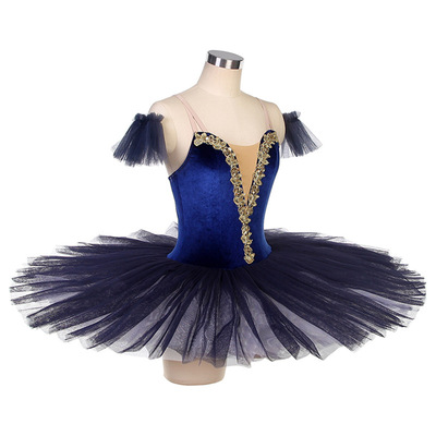 Girls royal blue velvet ballet dress tutu skirt ballerina Ballet Dance costumes for kids swan lake ballet skirt professional ballet skirt children