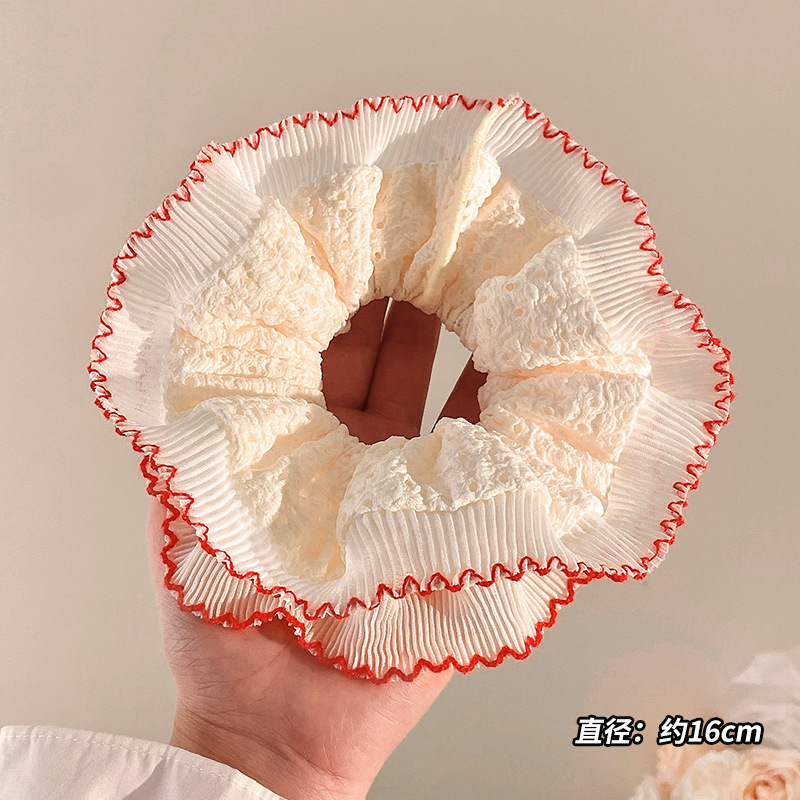3#더블 레이어 레드 레이스#약 16cm