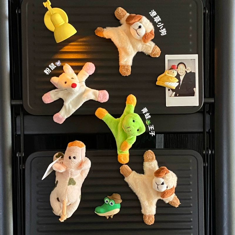 Cute fridge magnet, plush magnetic doll, frog