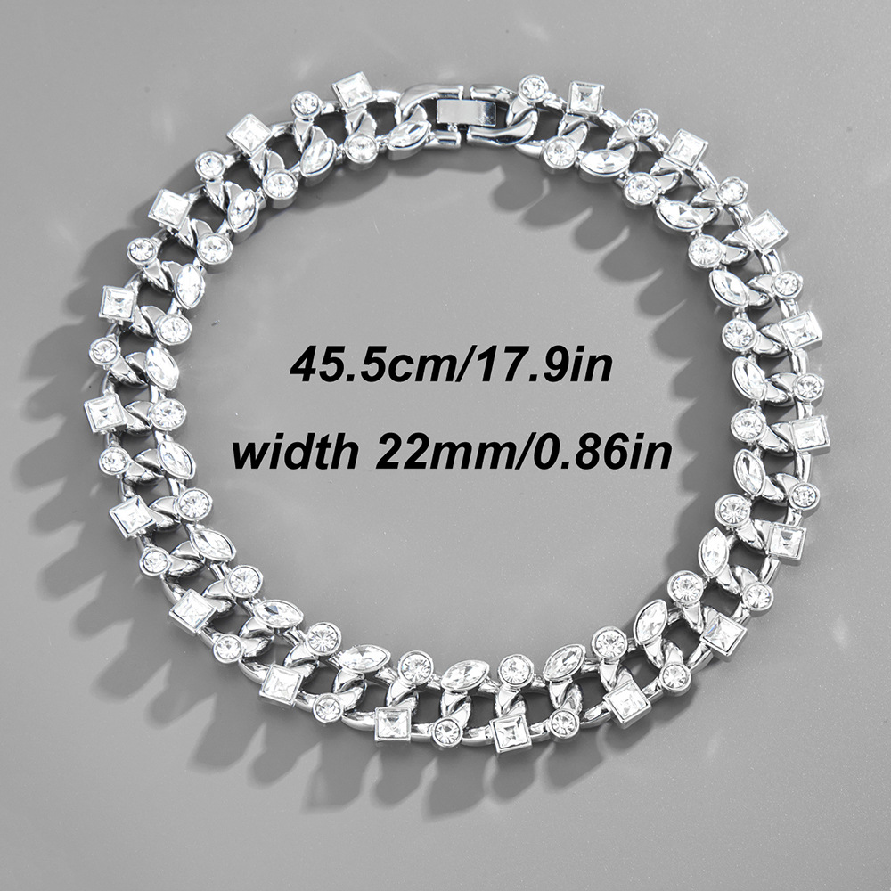 Collana Hip Hop con diamanti in lega da 22 mm, design creativo, senso della moda, nuovo colore_voghion.com