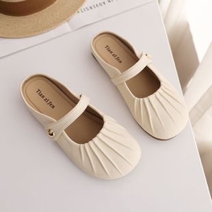 Fashionable Soft-Soled Women's Summer Outer Wear with Skirts, High-End Slippery Beach Sandals, Shallow-Mouthed Shoes, Daily Round-Toe Shoes
