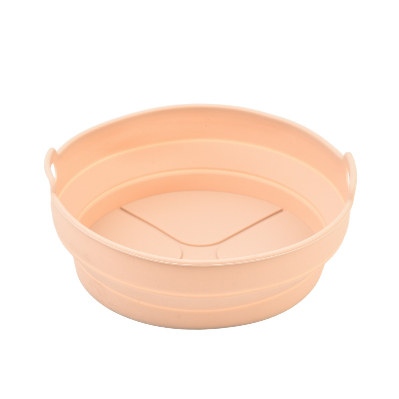 硅胶空气炸锅烤盘食品级花边盘圆形空气炸锅硅胶烤盘微波炉耐高温|undefined