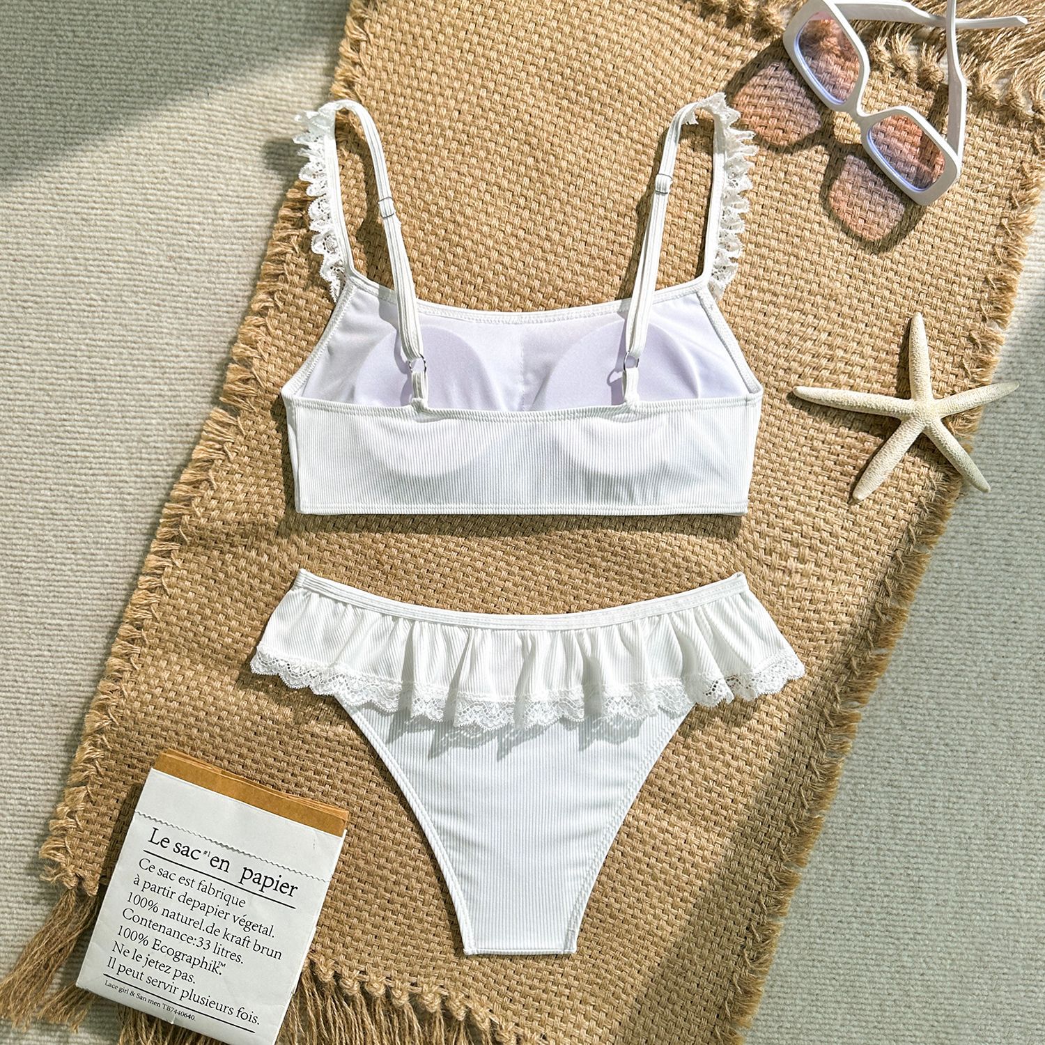 Women's Lace Bikini Set Fashionable Sexy Two-Piece Swimsuit for Beach And Pool_ecoleips.com