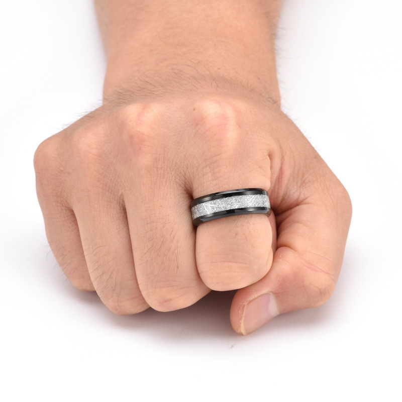 Fashion Geometric Titanium Steel Polishing Rings