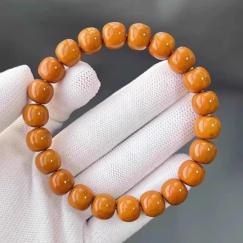 男性用の古いスタイルのモンキーヘッドブレスレット、丸いストレートカット、彫刻された手でひねったクルミの単円、女性用の仏陀ビーズブレスレット、工場直送|undefined