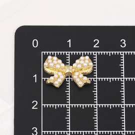 蝴蝶珍珠合金饰品配件韩版时尚轻奢风潮流DIY手工服饰发饰箱包材