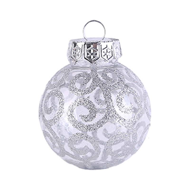 国境を越えた新しいクリスマスボール6cmクリスマスツリー装飾メッキプラスチックボール異形彩色クリスマスボールセットストラップ|undefined