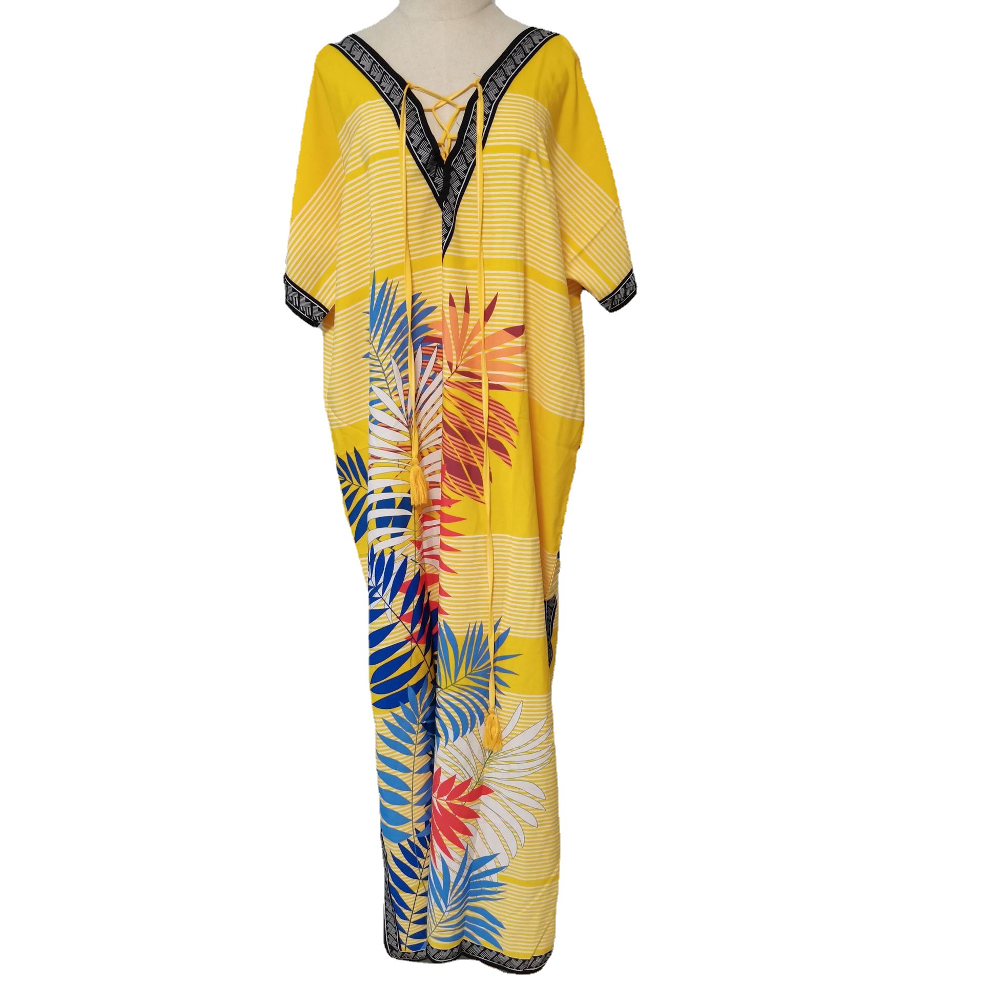 Blusa de playa de cuatro lados estiramiento impreso bata vacaciones playa vestido bikini blusa transfronteriza Amazon 5D120