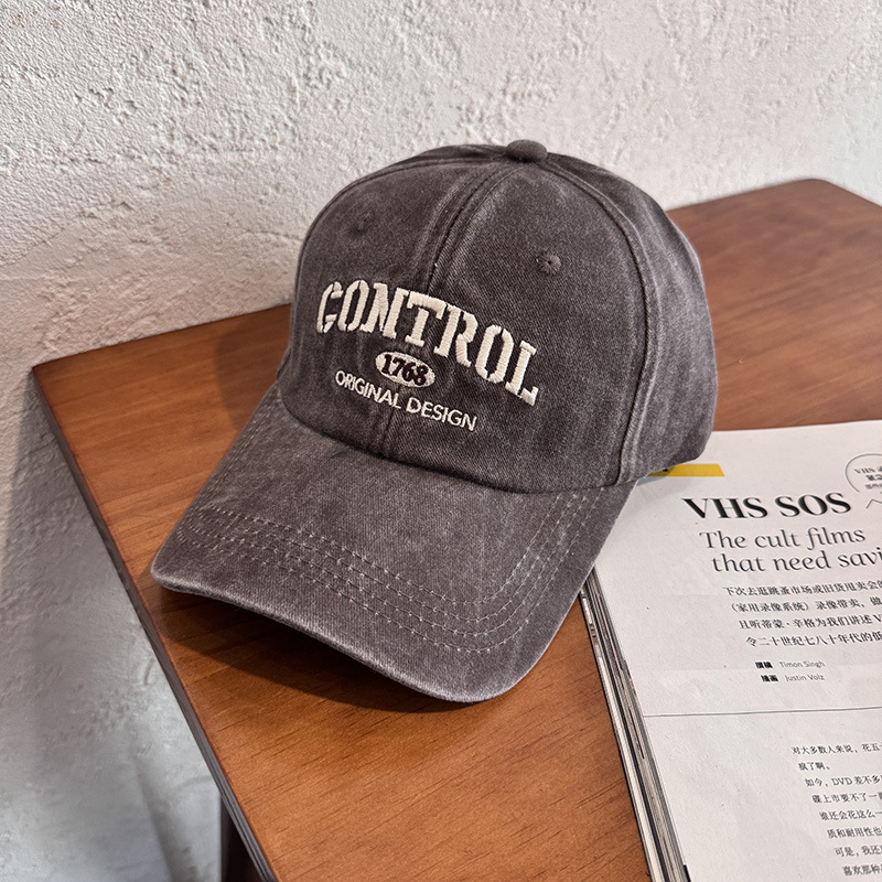 Retro americano lavado con agua hacer viejas letras punzadas gorra de lengua mujer al aire libre hombre ocio sombrero de béisbol de protección solar