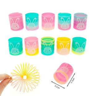 Mini Gift Gradient Rainbow Circle Rabbit Rainbow Circle Easter Gift Cross-border E-commerce Gashapon Toy