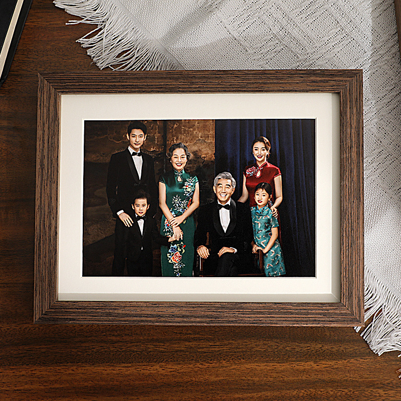 Solid wood washing photo frame 8 table simple 6 inch family photo small frame wall 7 frame 5 custom ornaments