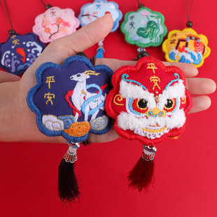 temu cross-border pingan handmade embroidery diy material bag pinganfu carry-on sachet car pendant gift foreign trade