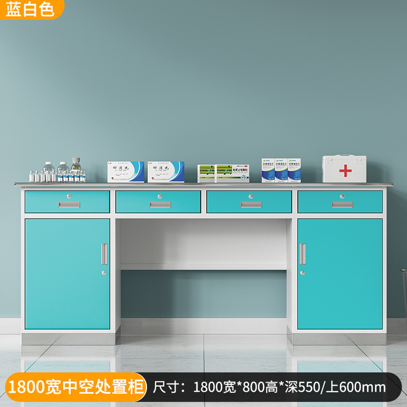 1800 wide blue hollow disposal table (stainless steel table)