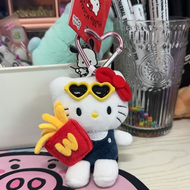 粉墨kitty小香风裙摆玩偶背包挂件ins风高级感精致挂饰爱心扣钥匙|undefined