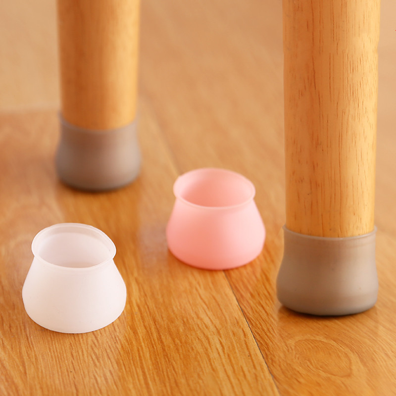 Chair Foot Cover Stool Foot Cushion Cover Table and Chair Protective Cover Non-Slip Foot Mat Silicone Table Leg Chair Foot Mat