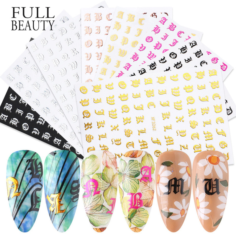 Cross-border Manicure Stickers Online Celebrity 8-color Abstract English Alphabet Stickers Tulip Art Retro Nail Stickers Cross-border Manicure Stickers Online Celebrity 8-color Abstract English Alphabet Stickers Tulip Art Retro Nail Stickers