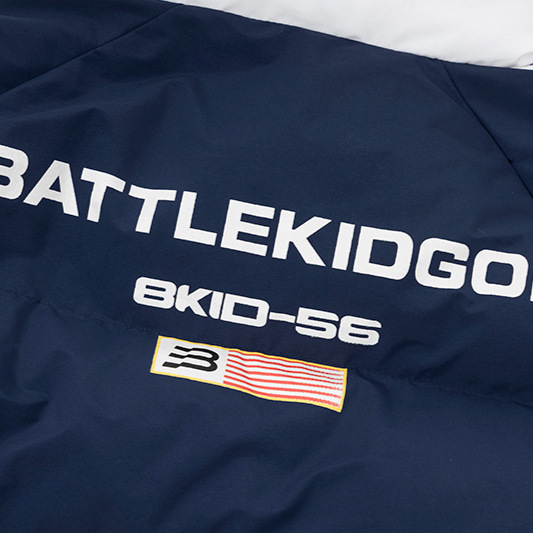 Marca de moda Nacional Americana retro rayas de la bandera de la raya abrigo de algodón acolchado de los hombres y de las mujeres de invierno abrigo de pan engrosada suelta