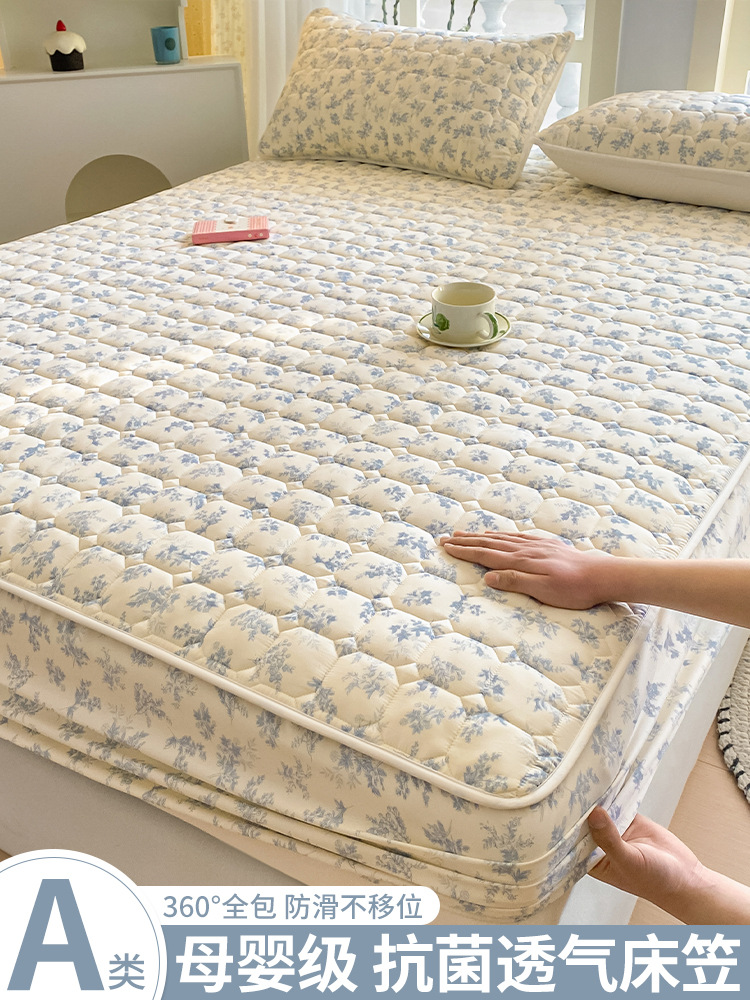 Fitted Sheet 2025 New Model All-Season Universal Bed Cover Single Piece Mattress Protector Dirt-Proof Full Wrap Bed Sheet Set Thickened Quilted