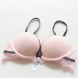American Lace Underwear with Thin Top and Thick Bottom, Push-Up Anti-Sagging, Small Breasts Appear Bigger, Comfortable Comic Bra