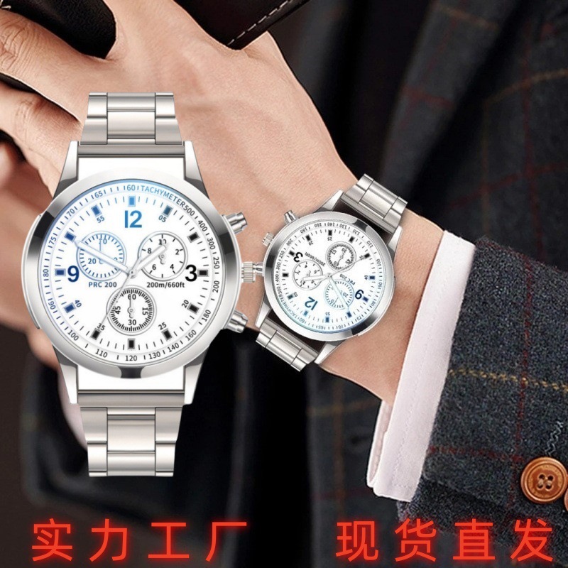 Cross-Border Popular Personalized Fashion High-End Business High-End Electronic Quartz Watch Men's Trendy Manufacturer Wholesale