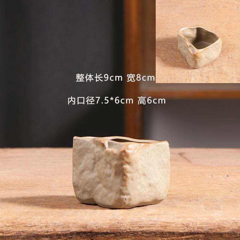 Imitation Stone Succulent Flower Pot Ceramic Creative Balcony Household Coarse Pottery Root Control Small Bonsai Pot Special Clearance Wholesale Imitation Stone Succulent Flower Pot Ceramic Creative Balcony Household Coarse Pottery Root Control Small Bonsai Pot Special Clearance Wholesale
