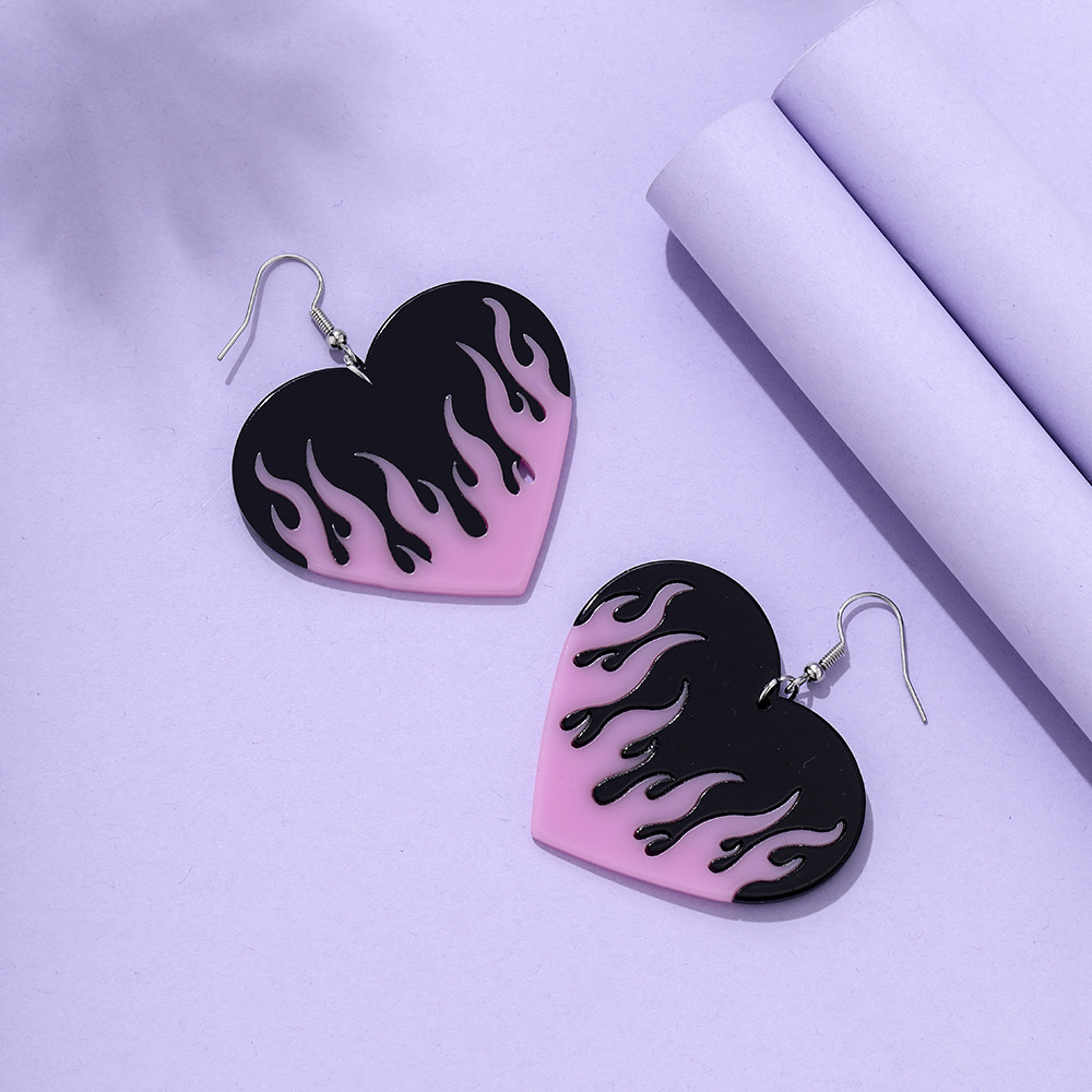 Heart No Inlaid Earrings display picture 17