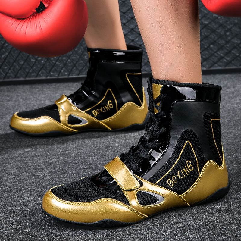 Boxing Shoes for Men and Women, Muay Thai Shoes, Free Fighting Shoes, Large Size Sanda Training Shoes, Special Fighting and Wrestling Shoes
