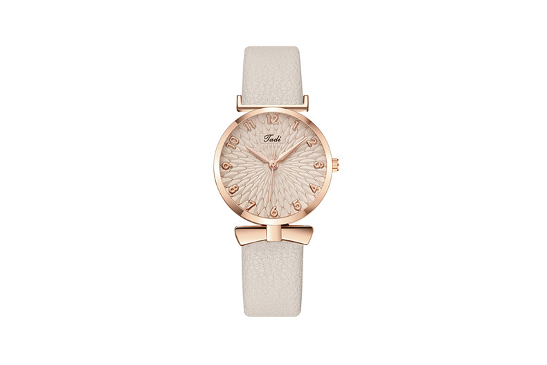 Imitation Leather Strap Material Elegant Simple Style Argyle Buckle Quartz Watch Women's Watches