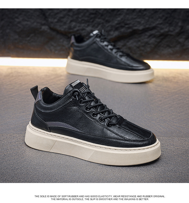 New autumn thick soled men's sports shoes low top feet to increase height non slip casual shoes men's versatile shoes_voghion.com