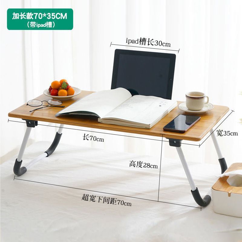 Mesa de computadora portátil de cama elevación de escritorio plegable alta mesa de dormitorio de estudiantes pequeña mesa de estudio
