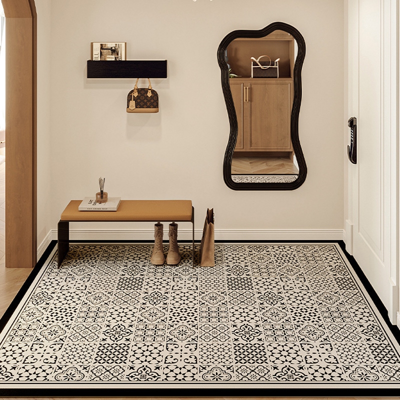 American retro leather floor mat entrance door mat can be cut and washed into the door mat a generation of hair American retro leather floor mat entrance door mat can be cut and washed into the door mat a generation of hair