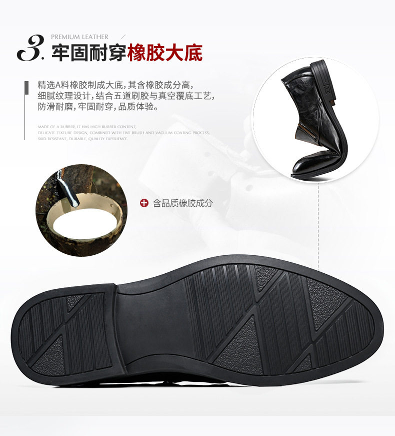 Giày da nam công sở mũi nhọn thủ công, giày lười da sang trọng đi làm — z1368 nâu, z1368 đen chi tiết 7