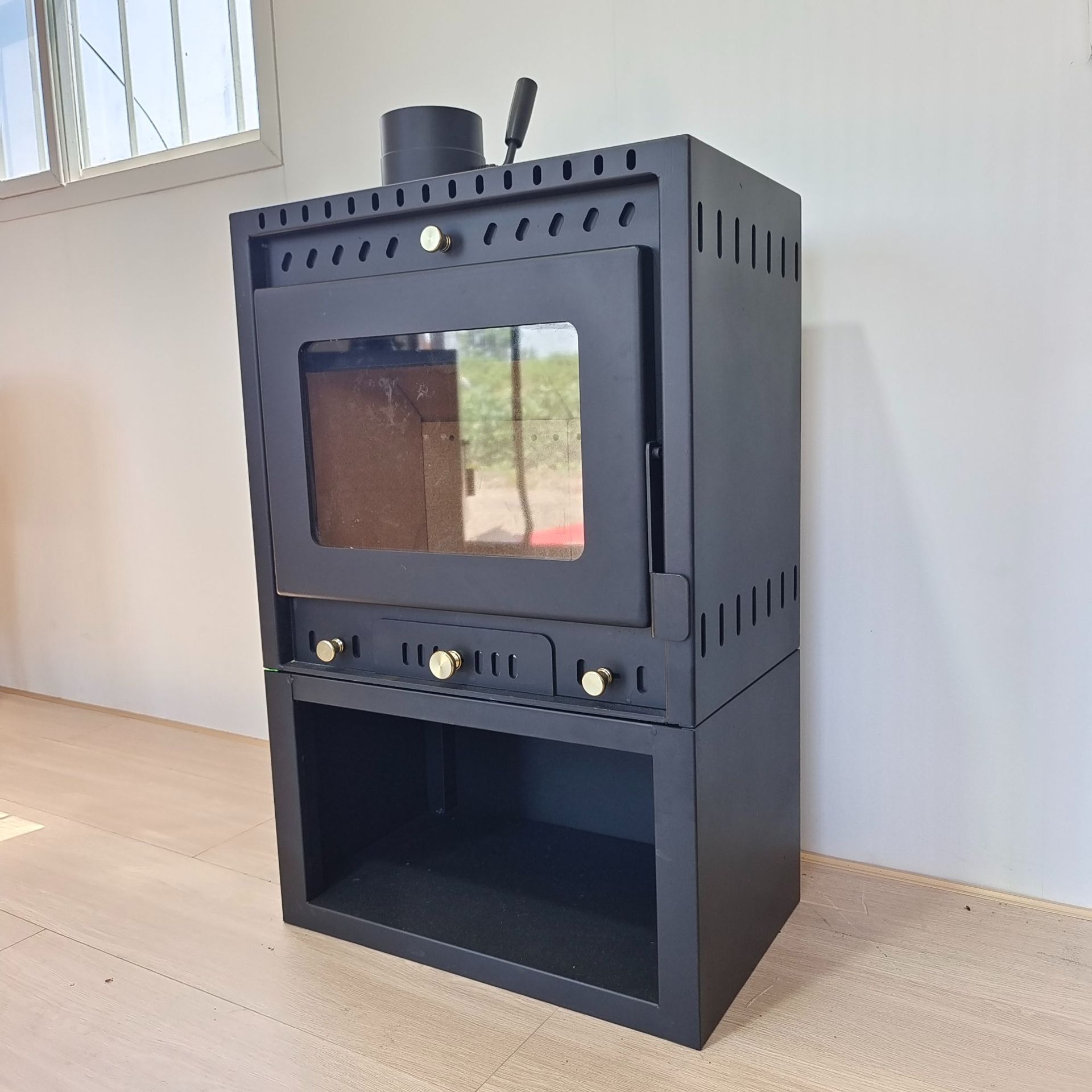 Hogar fuego real chimenea de madera sin humo sin polvo estufa de calefacción nueva casa de familia estufa de leña