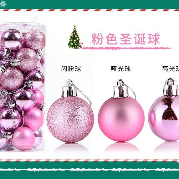 Navidad fiesta decoración 4/6/8cm barril chapado color bola de plástico decoración del árbol de Navidad bola colgante piezas