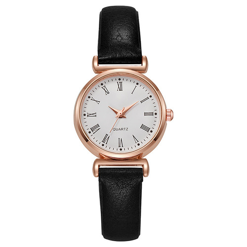 Women's Minority High-End Style Watch with Digital Roman Scale, Light Luxury Mechanical Quartz Strap Watch