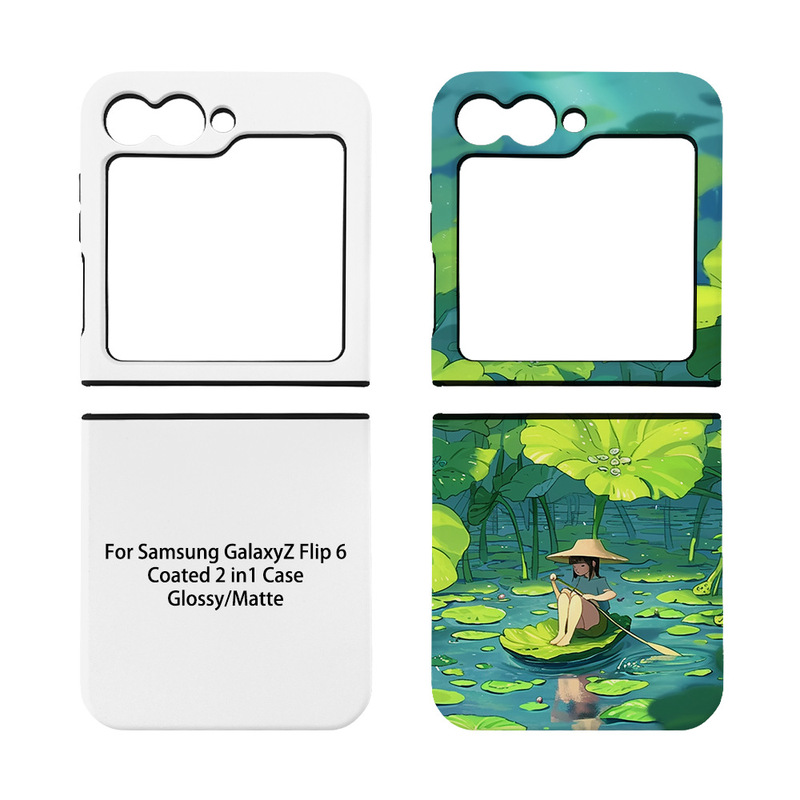 Suitable for Samsung GalaxyZ Flip 6 sublimation coating two-in-one half pack mobile phone case material wholesale