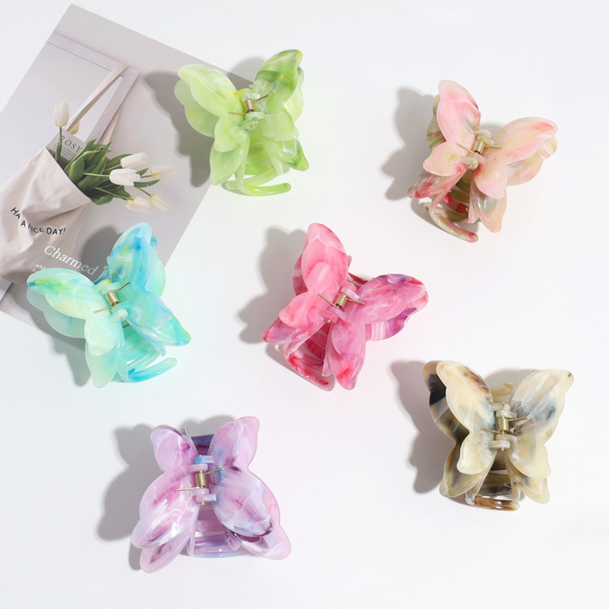 1 Piece Quantity Women's Simple Style Classic Style Butterfly Plastic Resin Butterfly Hair Claws