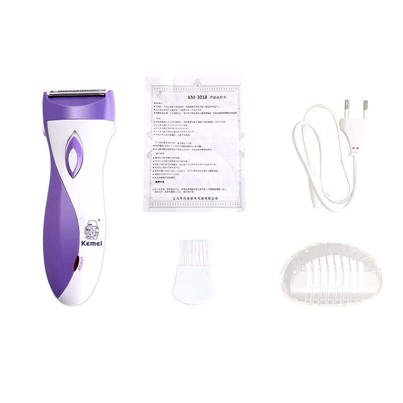 Kemei instrumento de depilación KM-3018 transfronteriza máquina de afeitar de las mujeres máquina de afeitar de cuerpo completo Dispositivo de depilación image 6
