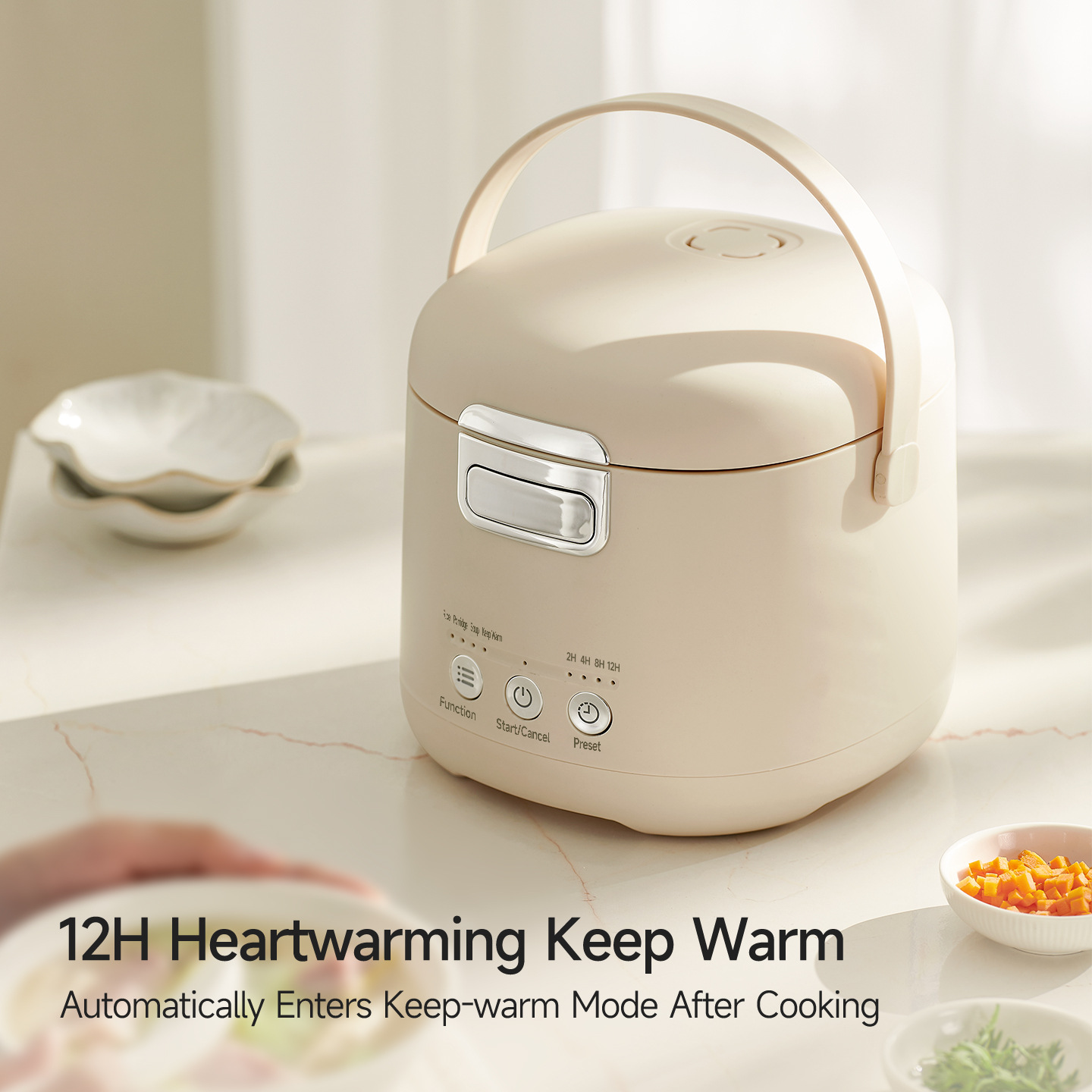 Zemkon 1.2L Mini Single Household 1-2 Steaming And Cooking All-in-One Small 2 Person Titanium Liner Rice Cooker_voghion.com