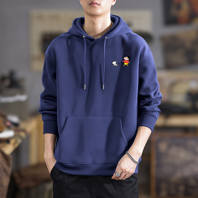 Chaqueta con capuz para hombres primavera y otoño marca de moda americana con chaqueta gruesa de lana de invierno de gran tamaño
