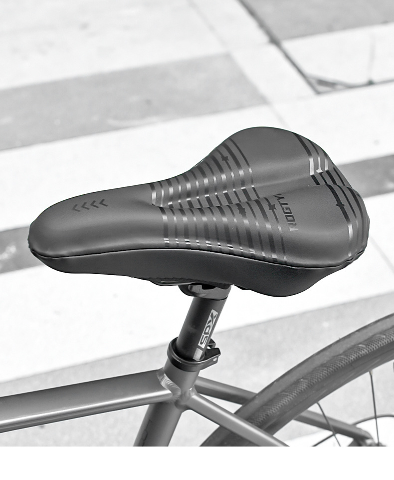 Bicycle Seat Cushion Silicone Shock-absorbing Breathable Saddle Cover_voghion.com