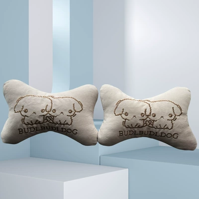 Waist support Set, Seat Pillow, Neck Pillow - a-pair-of-lamb-headrests
