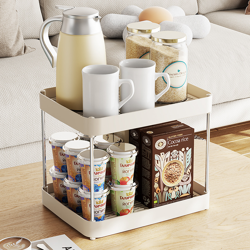 Cup holder, cup storage shelf, desk placement for water cups, collection rack, dining table tray, household tea cup holder, double-layer drainage