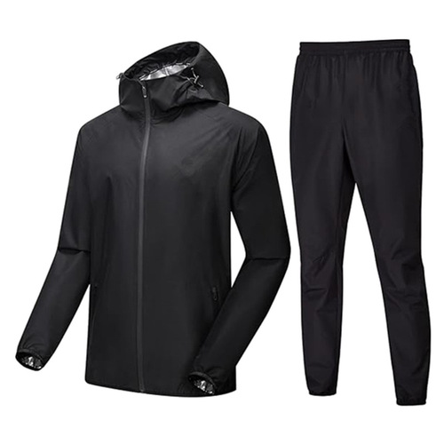 Cross-border sweat-proof jacket for men, outdoor sports running fitness training, zip-up open jacket set