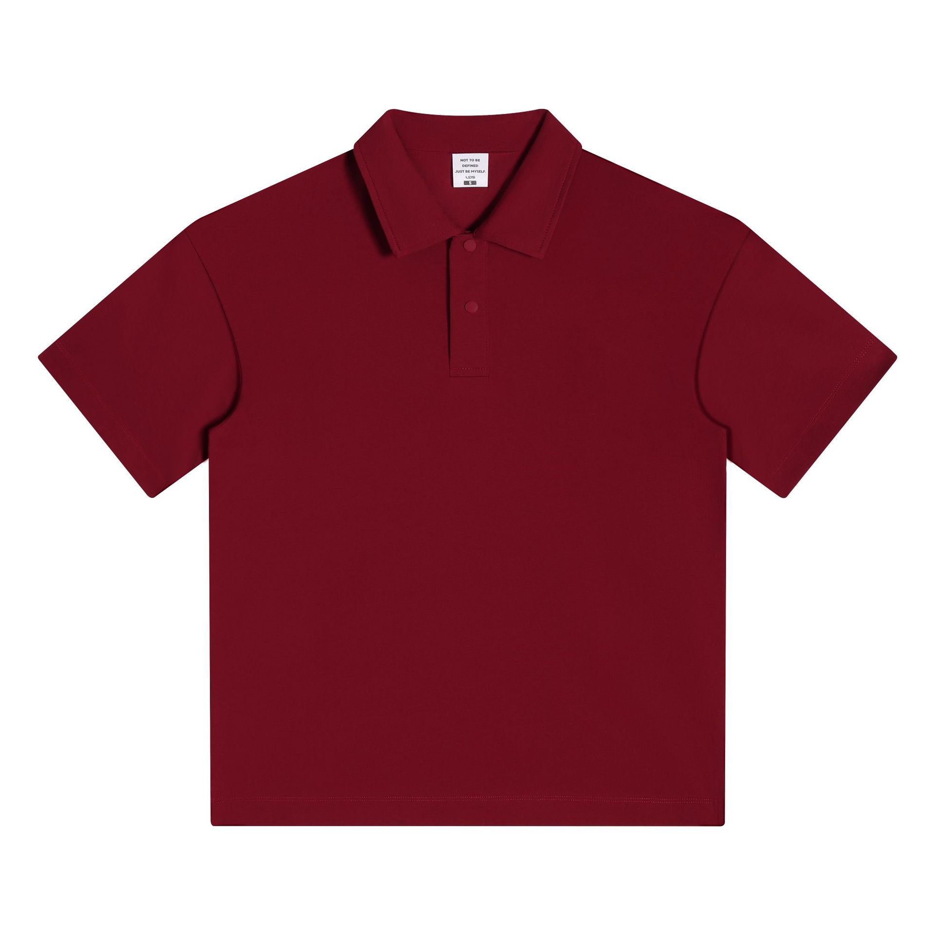 Trendy Brand Solid Color 240g Heavy Solona Lapel Short-sleeved Polo Shirt Men's Summer Antibacterial Cool Feeling Daily Leisure T_viptrois.com