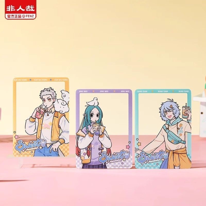 正規品 ノンヒューマンハーフシュガー 微甘シリーズ バッジ PET アニメ オリジナル周辺機器 漫画コレクション 透明カード ブラインドボックス|undefined