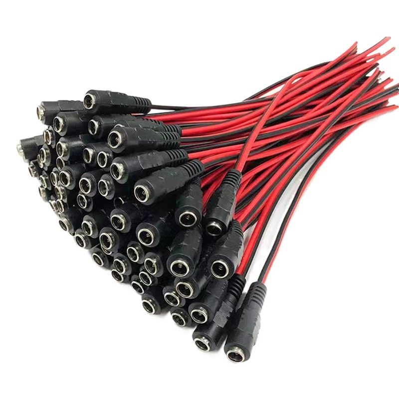 Красный и черный DC материнская Чистая медь сердечник 25 см штекер красный и черный шнур питания мониторинг питания штекер Разъем постоянного тока источник питания Женский провод