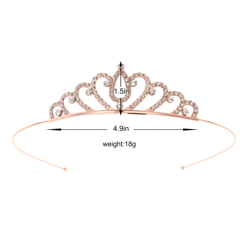Diadema con Corona de Princesa Infantil de Metal Galvanizado para Cumpleaños y Fiestas image 48